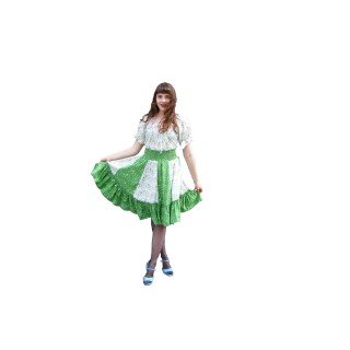 Green & White Vintage dress from blue17.co.uk Sustainable vintage fashion-Green & White Vintage dress from blue17.co.uk