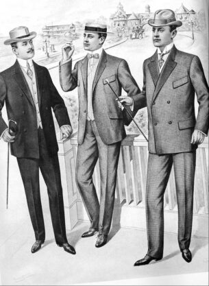 1900s Mens Fashion in the edwardian era