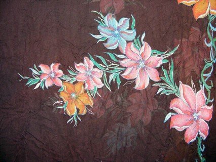 Floral silk print fabric from www.blue17.co.uk Floral silk print fabric from www.blue17.co.uk