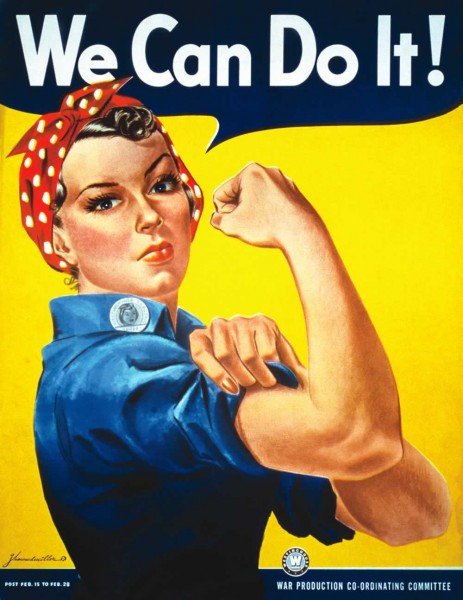 The Nineteen Forties utility war poster, Rosie-the-Riveter The Nineteen Forties utility war poster, Rosie-the-Riveter