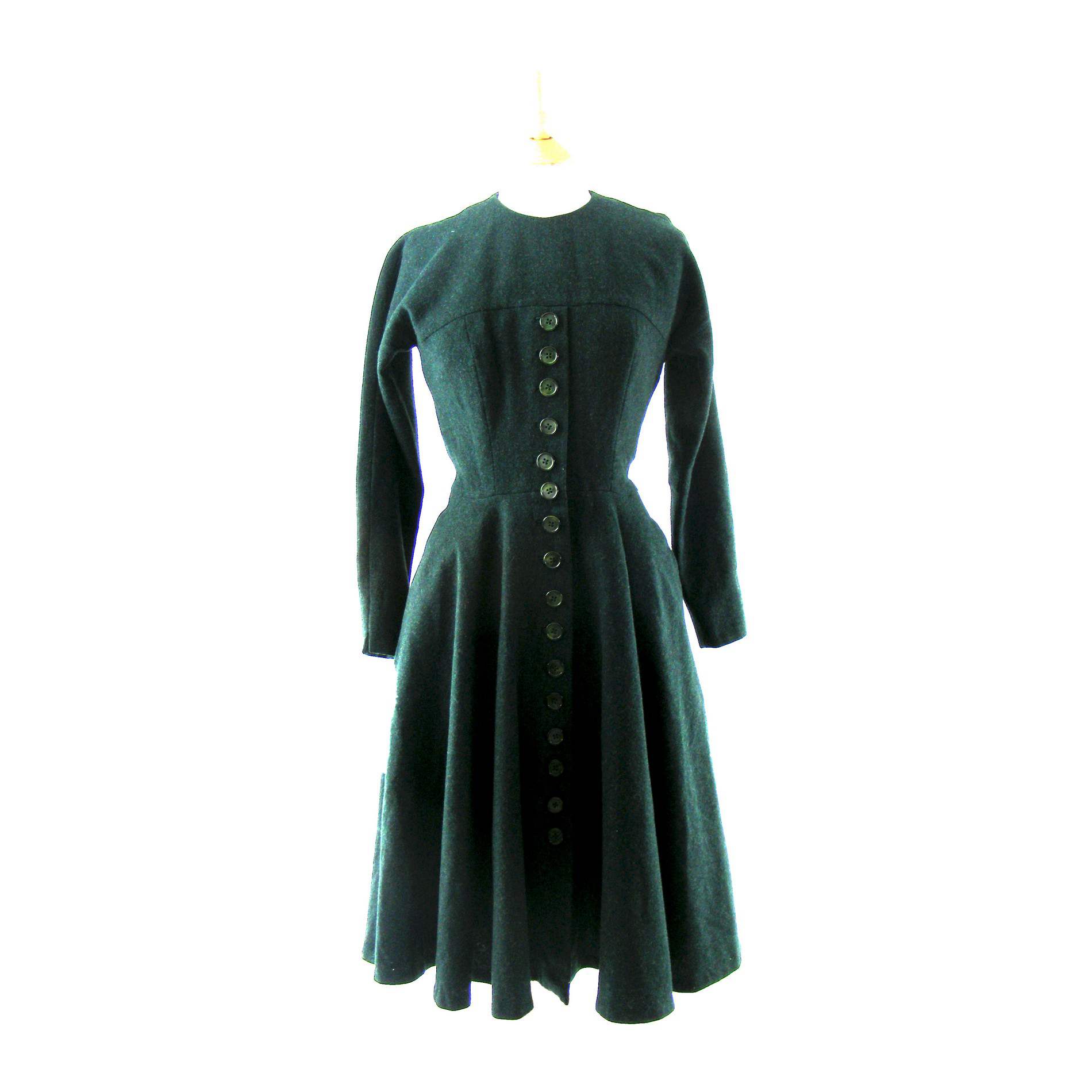 Bottle Green 50s Dress