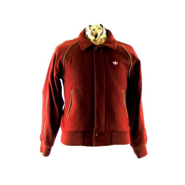 Burgundy Adidas baseball jacket