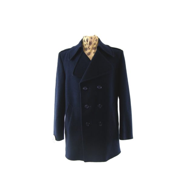 Navy Blue Melton Wool P coat from Blue17 Navy Blue Melton Wool P coat from Blue17
