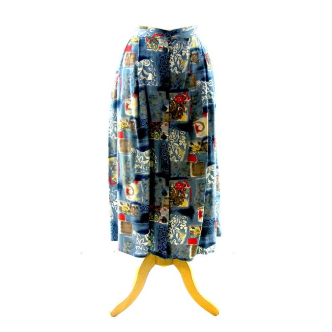 90s Abstract print vintage skirt