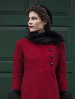 60s red wool coat 