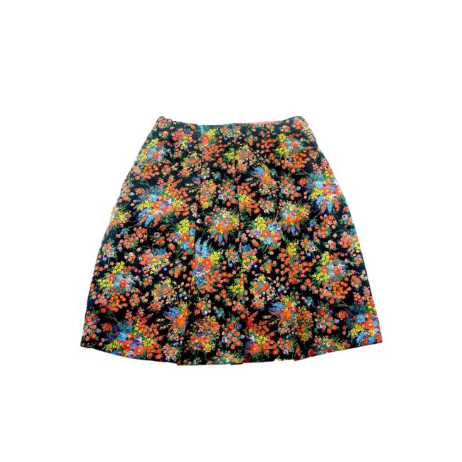 70s floral print skirt