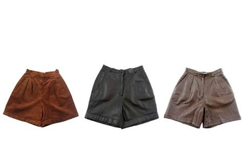 Vintage leather shorts -suede-shorts - 570x386