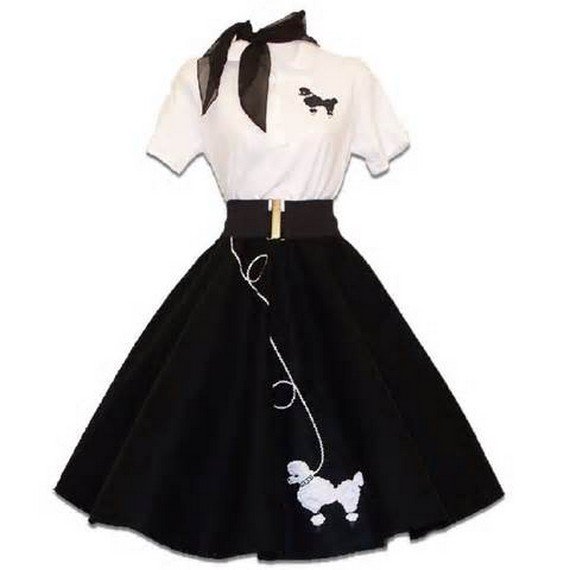 Womens Vintage Tops-1950's Fitted top & poodleskirt