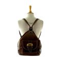 Vintage backpacks - Tooled Brown leather Backpack