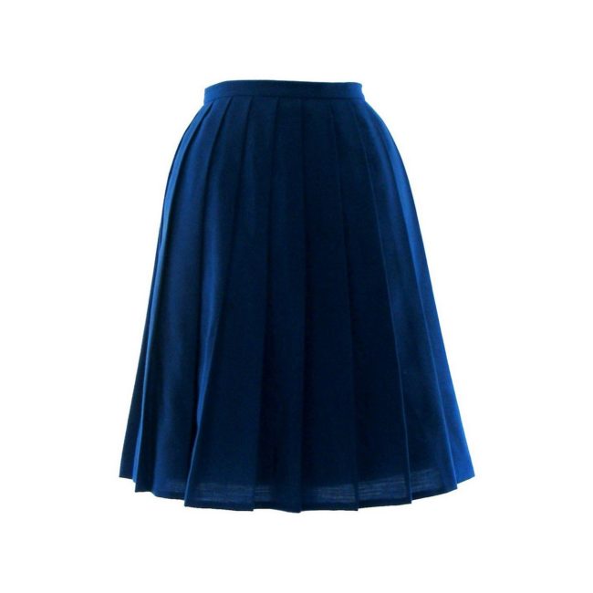 1960s blue pleated vintage skirt