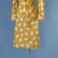 Summer Florals - First Lady Betty Ford's brown summer floral print traveling suit, 1971