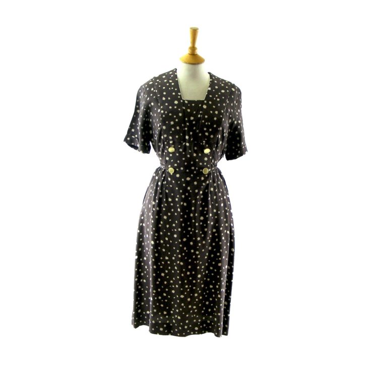 Antique fuchia 50s dress