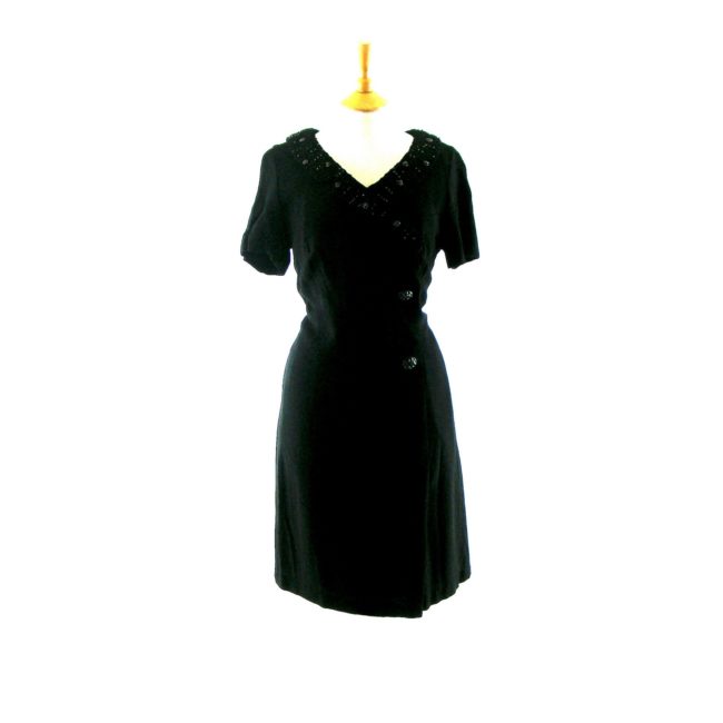 Black vintage 50s dress