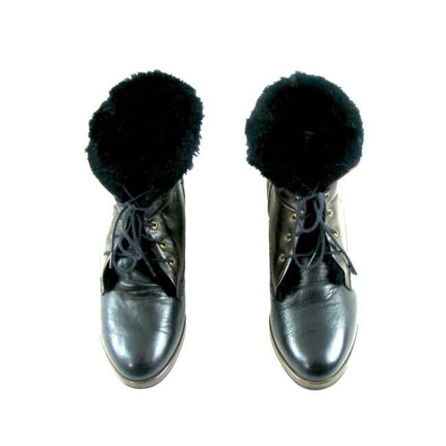 Black vintage ankle boots
