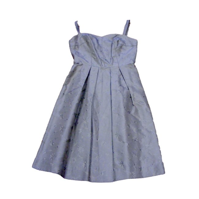 Grey Satin vintage 1950s dress
