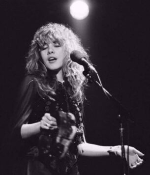 Stevie Nicks performing onstage, 1980