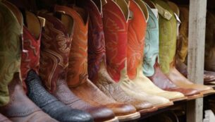 colourful cowboy boots.