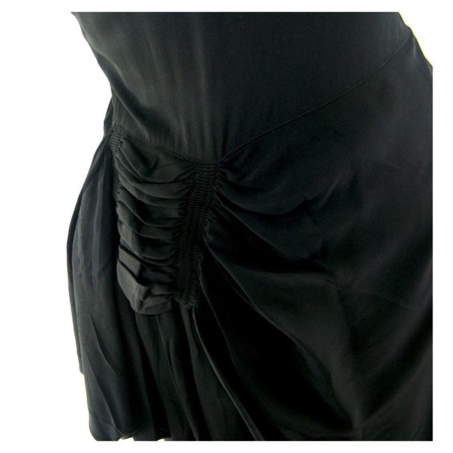 1940s black peplum dress-side