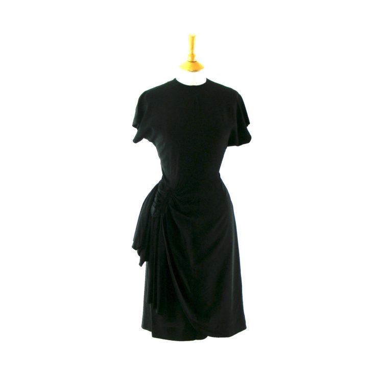 1940s black vintage dress