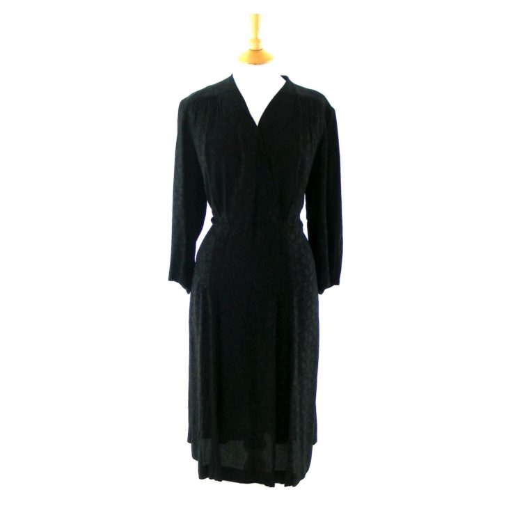 40s black vintage dress