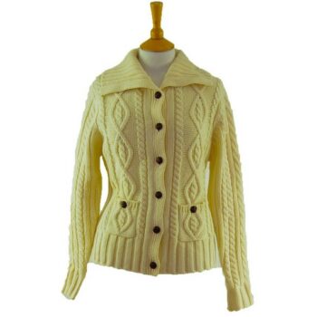  80s Cream Vintage Grandma Cardigan