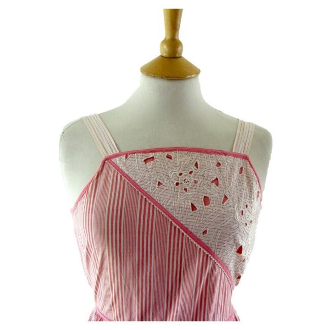 Pink 80s vintage sundress-front