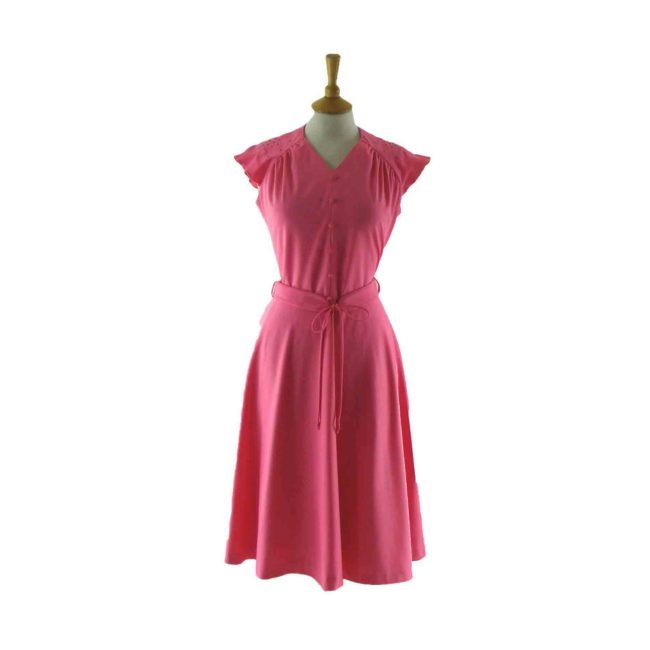 Pink-vintage 70s dress