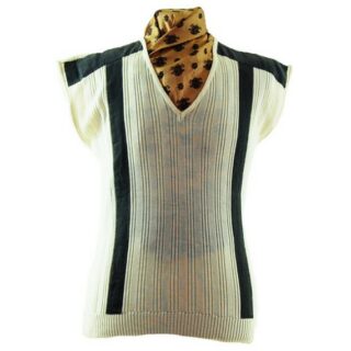 Mens vintage knitwear - 70s-Cream-Knit-Vintage-Vest