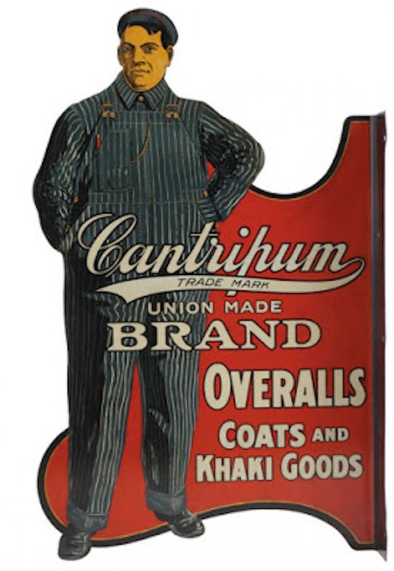 Cantripum brand workwear sign.