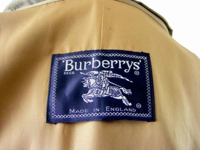 Label - Mens Beige Burberry Trench coat