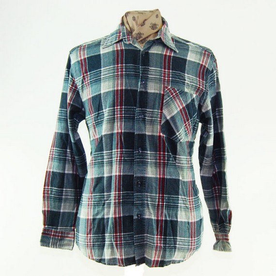 Vintage plaid shirts - The Lumberjack Song - Blue 17 Vintage Clothing