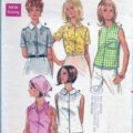 Women's 1960s vintage blouses - hair styles are not compulsory