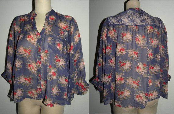 VINTAGE 90s womens blouse