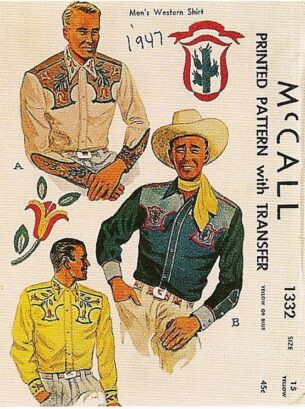 Make your own vintage western shirts - 1950s McCall's pattern.