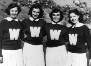 womens vintage sweatshirts - 50s cheerleaders