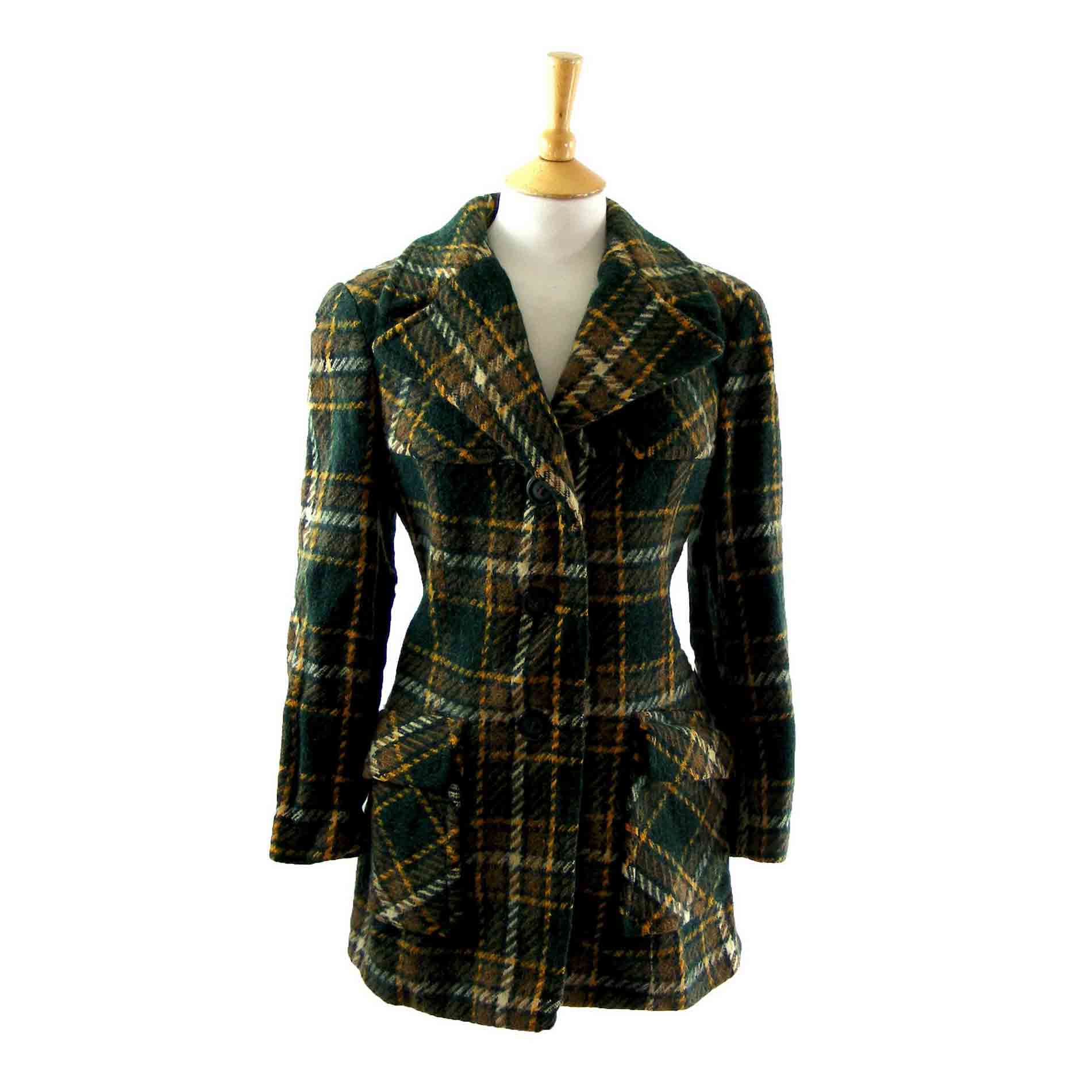 70s checked jacket