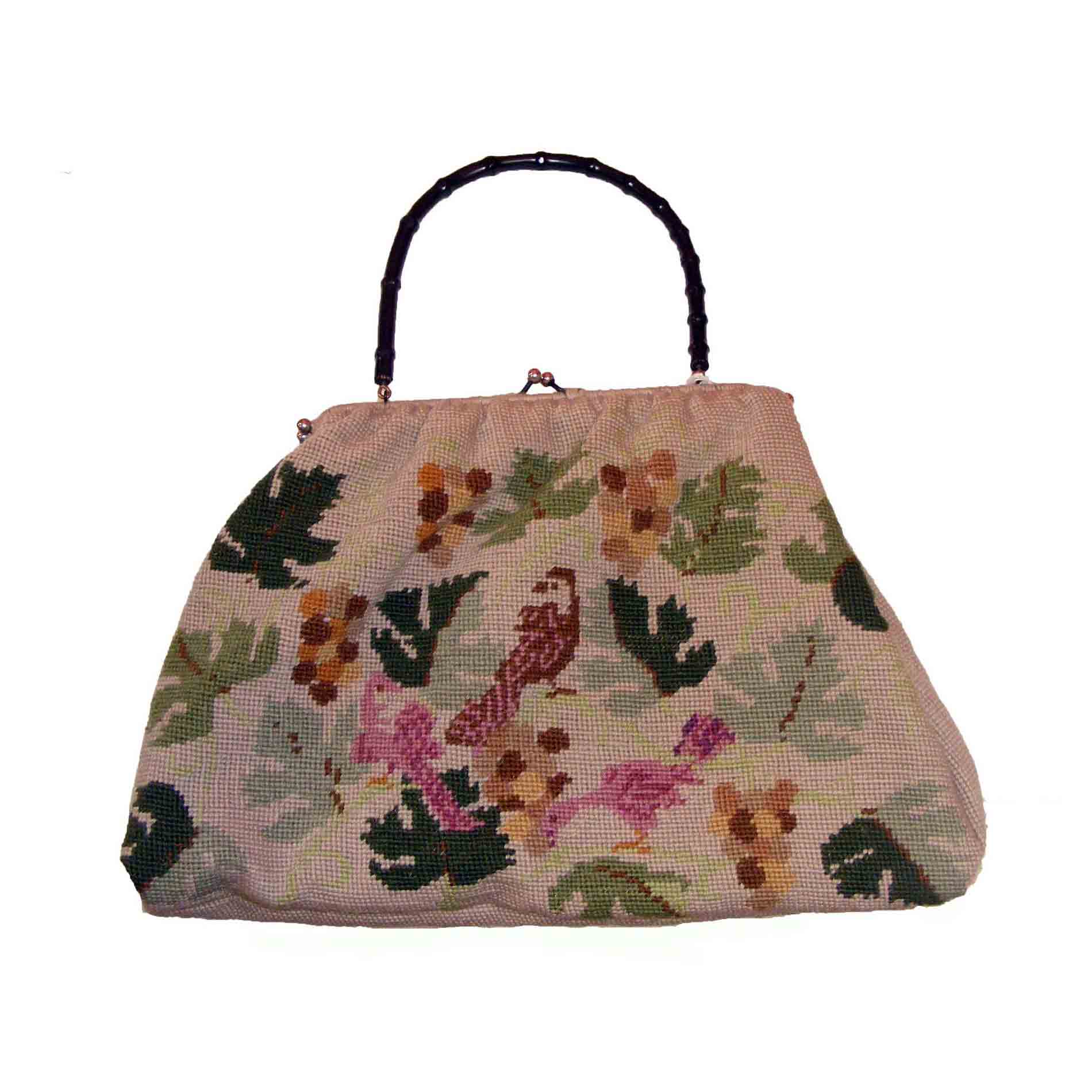 Vintage 1950s tapestry handbag in Antique Luggage & Bags