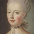 European Make up History-Detail of a portrait of Marie Antoinette.