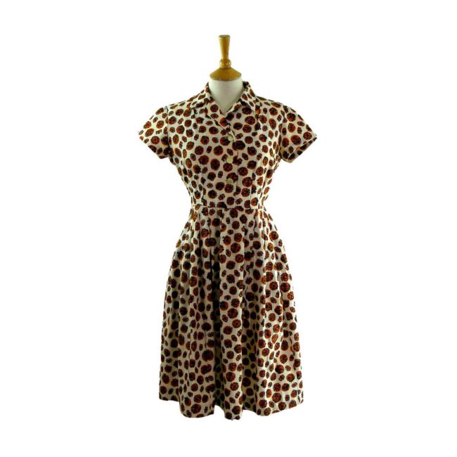 1950s Cotton Print dress