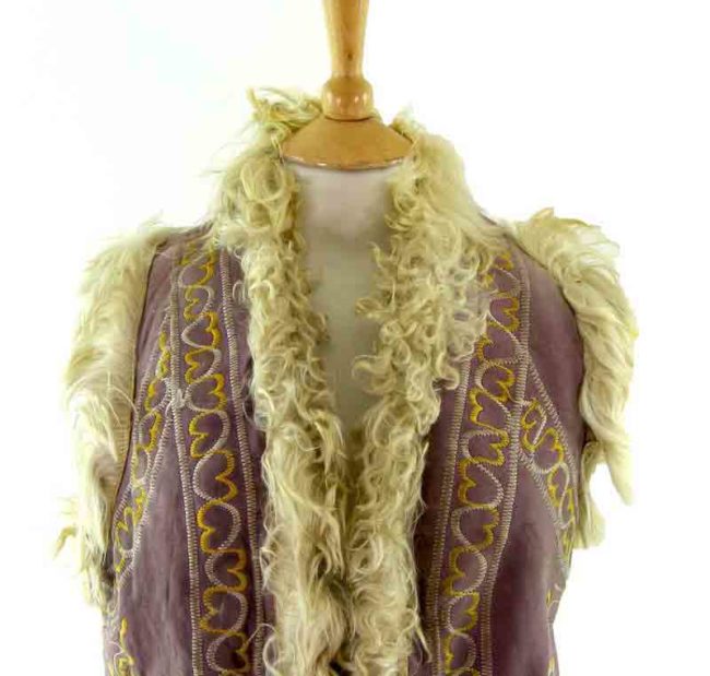 70s Afghan Waistcoat-close up