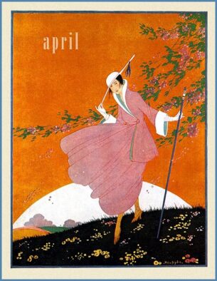 Womens fashion 1916, Vogue cover, April 1916