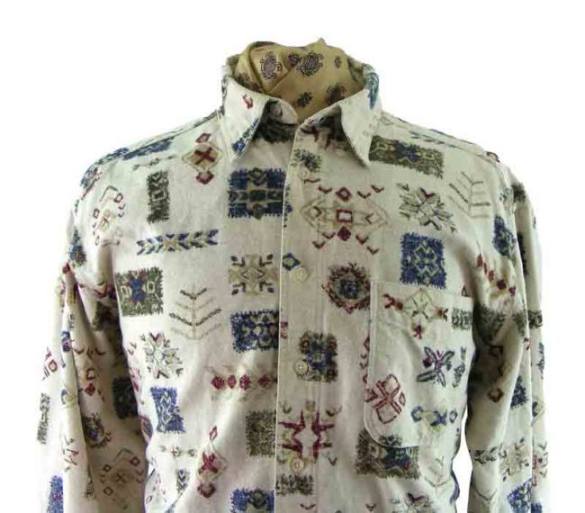 90s South Western Retro Shirt - close up