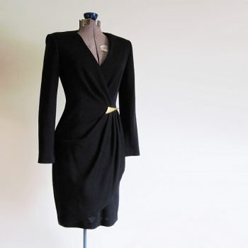 1980s wraparound cocktail dress