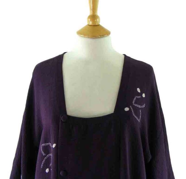 Purple Michiyuki jacket - close up - front