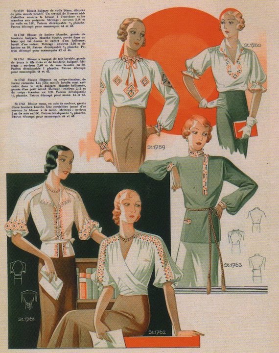 The Bulgarian style blouse, 1933.