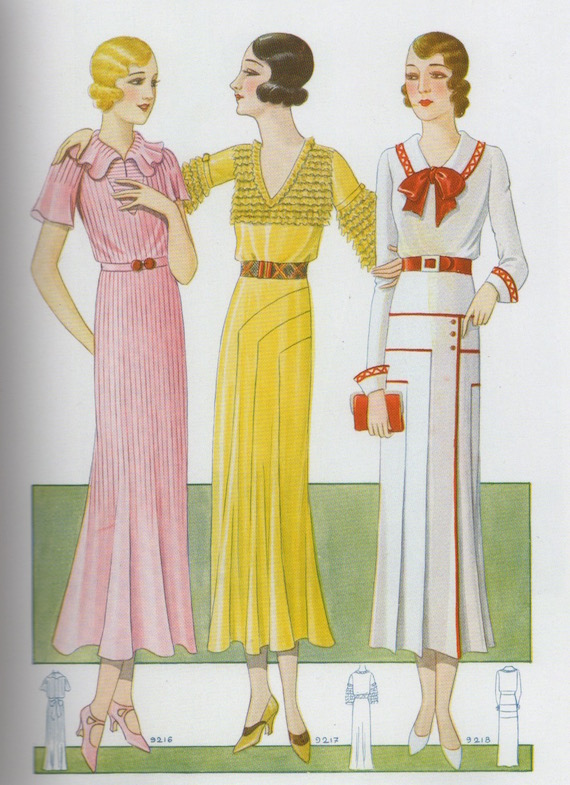 Three afternoon dresses, 1931