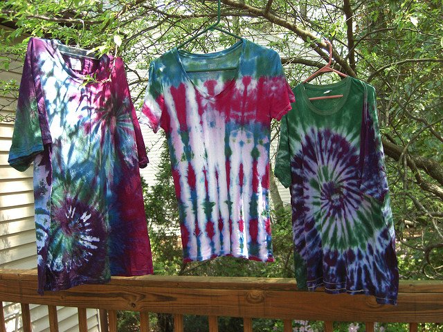 Customised tie dye t shirts