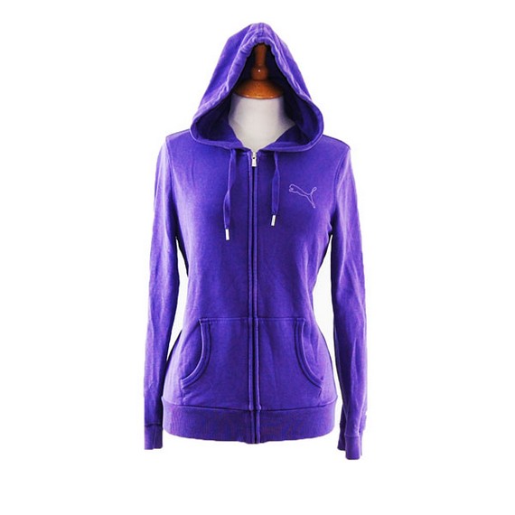 vintage Sportswear - Purple Puma Zip Up Hoodie