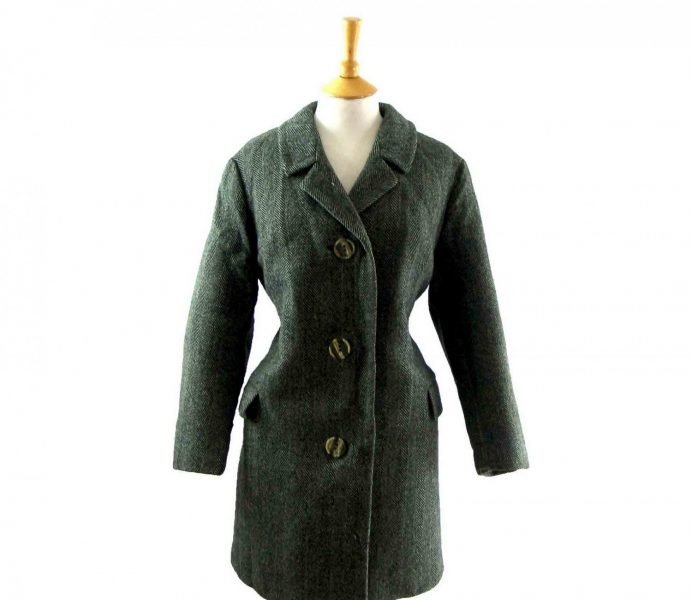 outerwear - 1960s Herringbone Tweed Coat