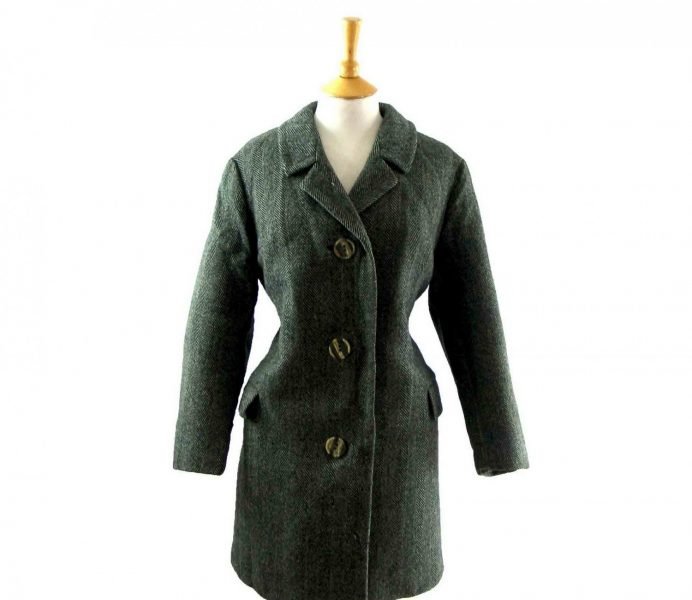 outerwear outerwear - 1960s Herringbone Tweed Coat